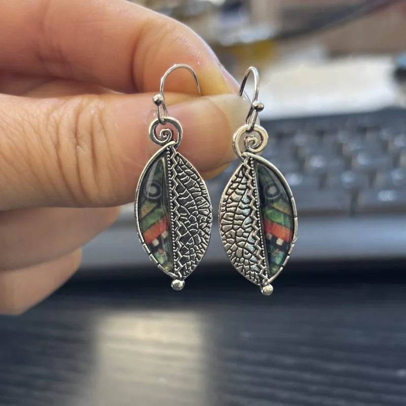 Bohemian Colorful Leaf Earrings