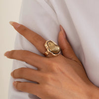 Chunky Baroque Pearl Cocktail Rings