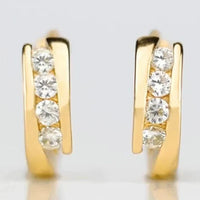 Gold Elegant Zirconia Earrings