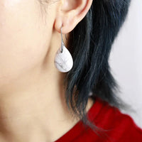 Elegant Clear Quartz Teardrop Earrings