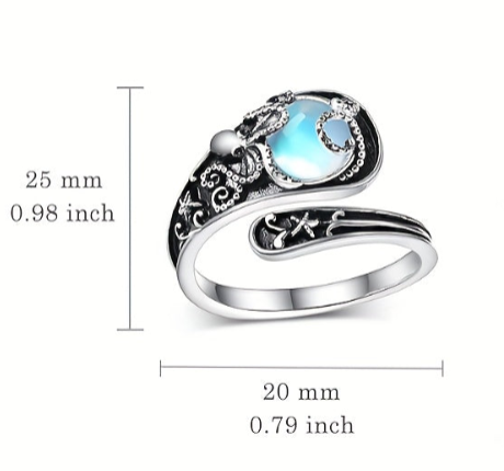 Maude moonstone ring