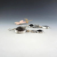 Nature-Inspired Asymmetrical Dendrite Agate Garden Earrings