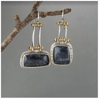 Handcrafted Turquoise Silver Drop Earrings