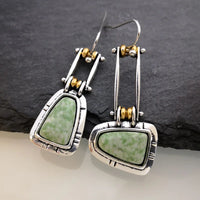 Handcrafted Turquoise Silver Drop Earrings