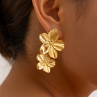 Shannon Flower Blossom Earrings Gold