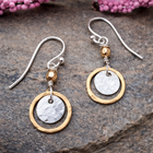 Vintage Bohemian Style Layered Disc Drop Earrings