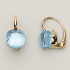 Vintage Elegant Blue Inlaid Zirconia Earrings