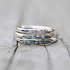 Vintage Layered Blue Stone Silver Ring