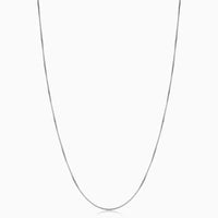 Bodega Box Necklace | White Gold
