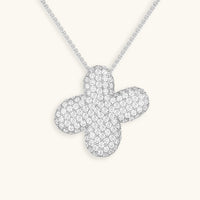 Pavé Diamond Bubble Initial Necklace