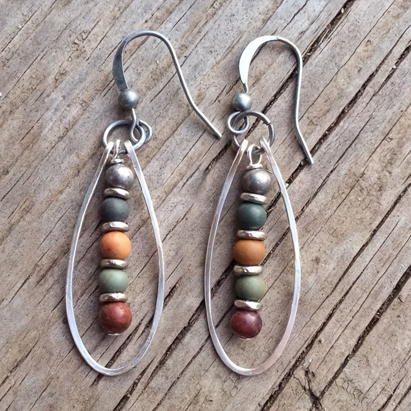 Boho Simple Beaded Teardrop Earrings