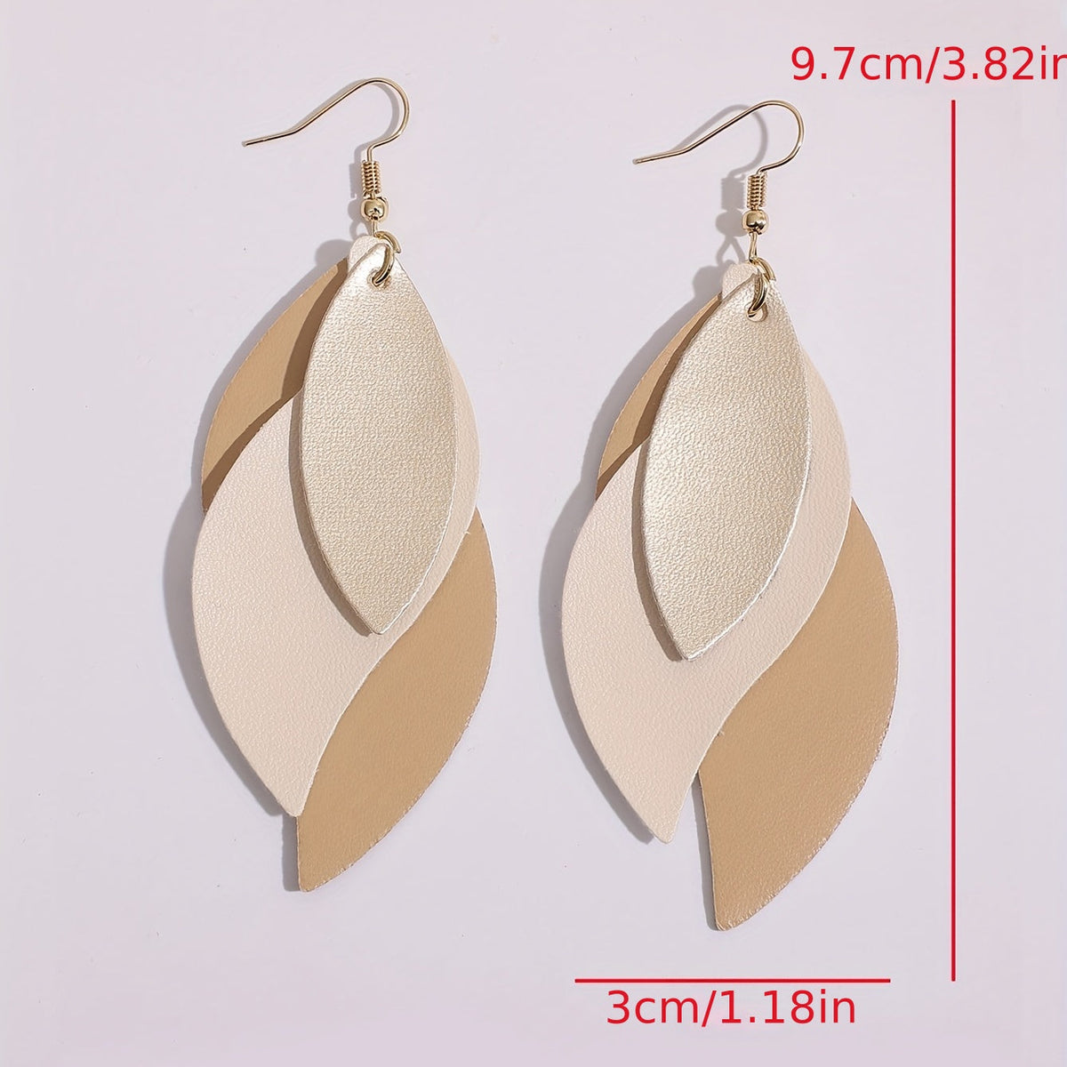 Vintage Layered Ivory Petal Lightweight Drop Earrings