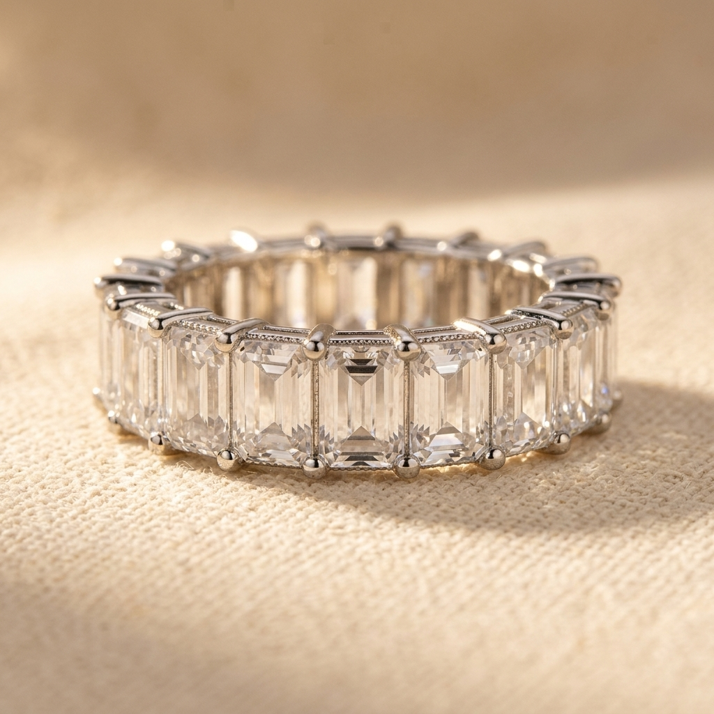 Vintage Cubic Zirconia April Birthstone Ring