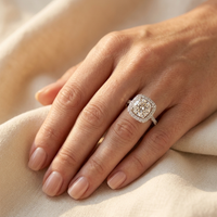 Elegant Vintage Square Cubic Zirconia Ring