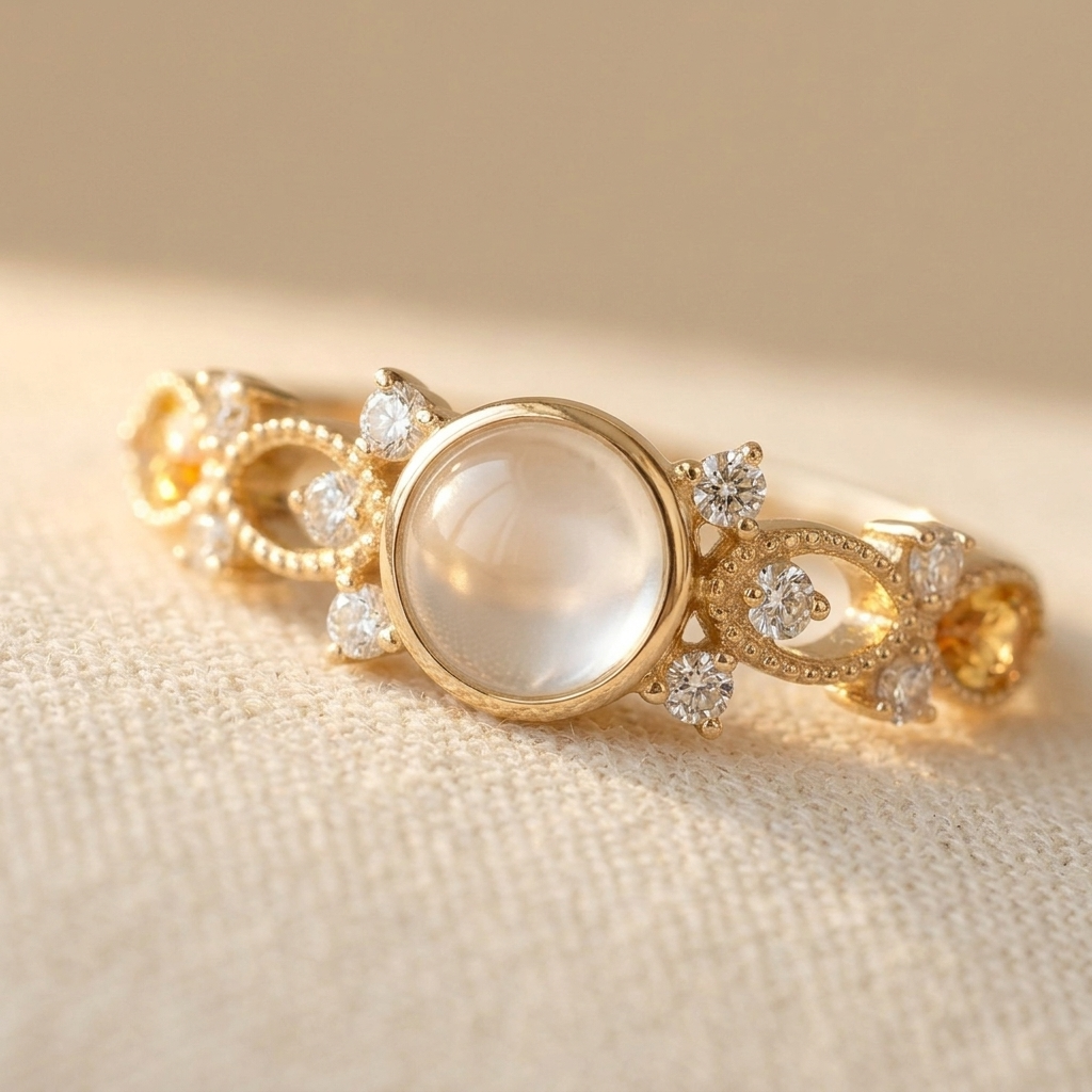 Synthetic Moonstone Ring