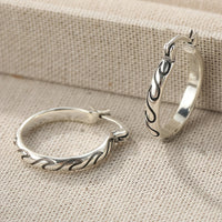 Vintage Textured Boho Hoop Earrings