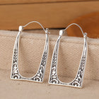 Vintage Boho Design&nbsp;U-Shape Floral Earrings