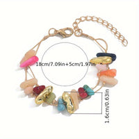 Boho Multicolor Beaded Charm Bracelet