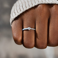 Timeless Heart-Cut Half Enamel Ring