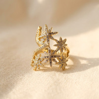 Elegant Vintage Geometric Gold Plated Ring