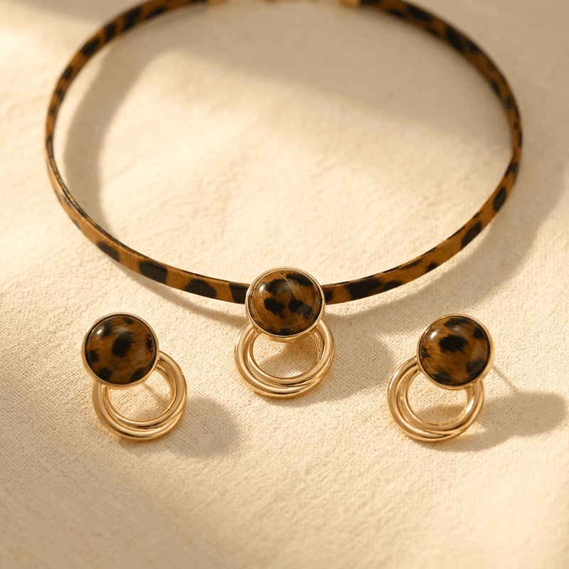 Autumn Winter Earrings Necklace Jewelry Set