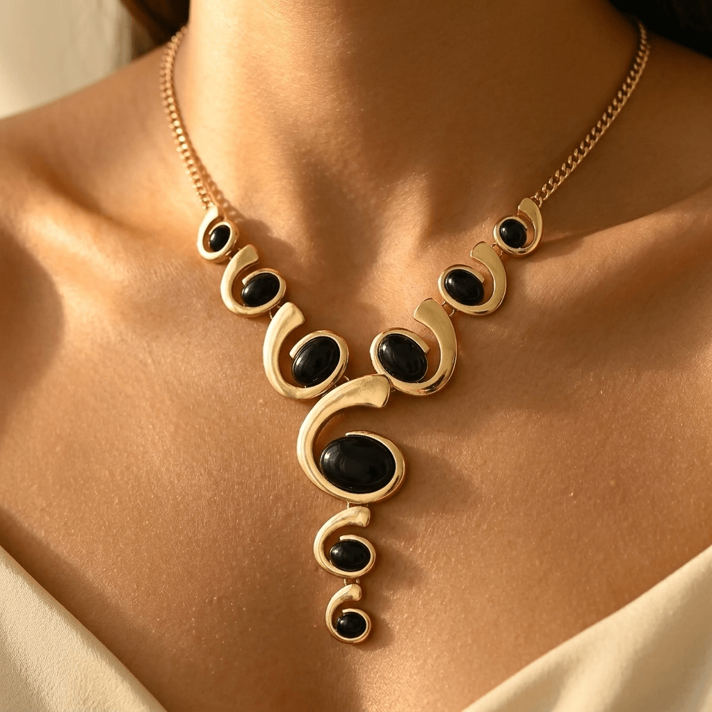 Gradient Shaped Y Necklace Set