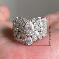 Elegant Gold White Plated Zirconia Romantic Wedding Ring