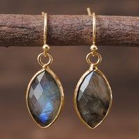 Vintage Style Labradorite Dangle Earrings