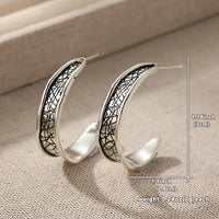 Vintage Hammered Handmade Hoop Earrings