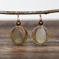 Bohemian Round Water Drop Shape Dangle Earrings