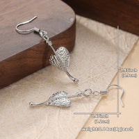 Bohemian Heart Shaped Irregular Plant Leaf Dangle Earrings