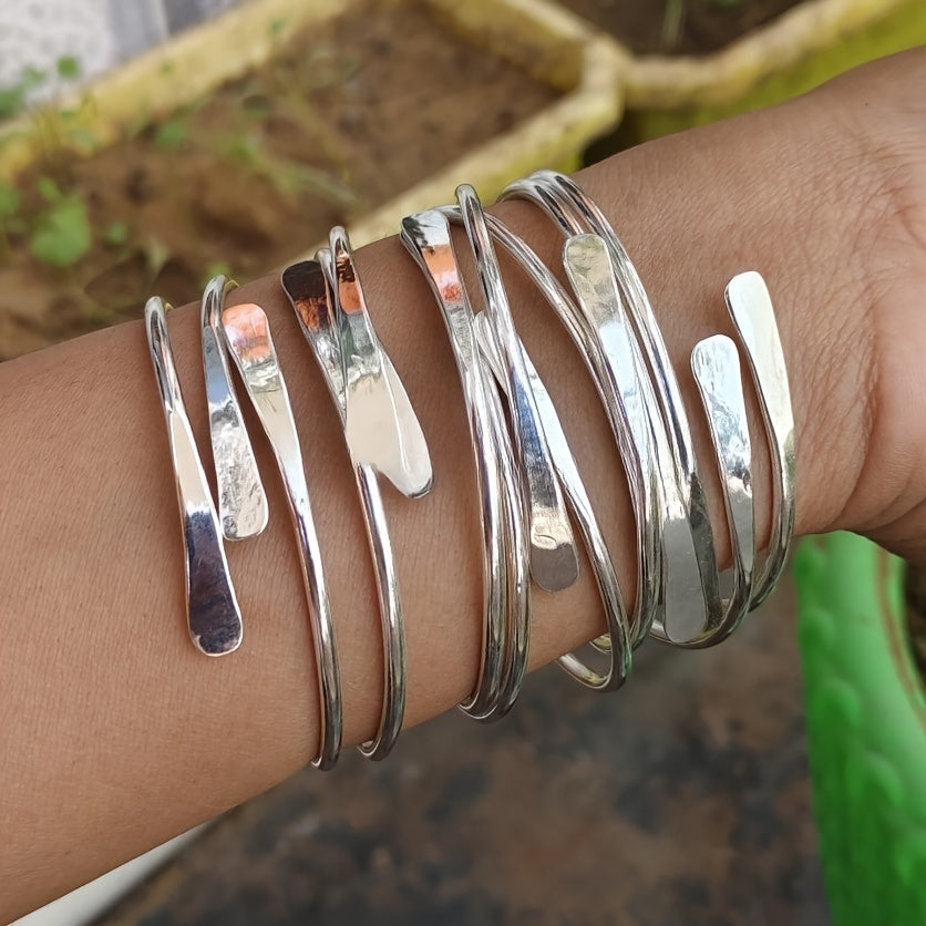 Vintage Bohemian Style Wide Cuff Stackable Bracelet