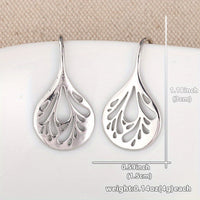 Handcrafted Silver Teardrop Filigree Drop Earrings