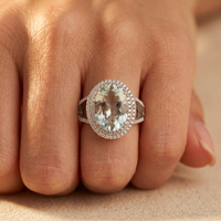 Vintage Aquamarine Oval Ring