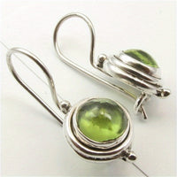 Bohemian Handmade Green Cubic Zirconia Dangle Earring