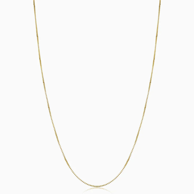 Bodega Box Necklace | White Gold