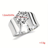 Bohemian Cubic Zirconia Wide Band Ring