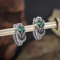 Vintage Style Green Cubic Zircon Earrings