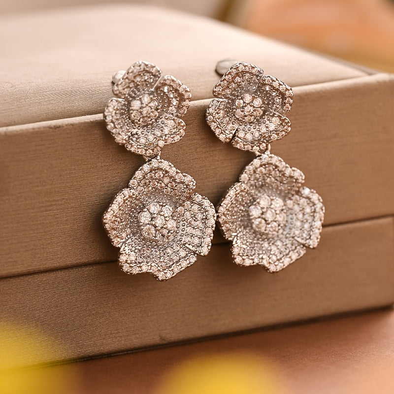 Elegant Boho Style Zirconia Inlay Stud Earrings