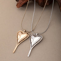 Bohemian Minimalist Heart Pendant Necklace