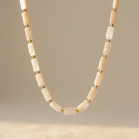 Natural Stone Geometric Ocean Beadwork Necklace