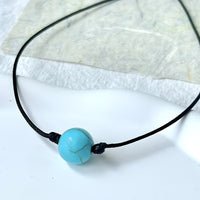 Bohemian Turquoise Stone Bead Adjustable Necklace