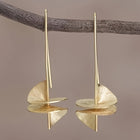 Modern Gold Sculptural Drop Earrings