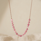 Bohemian Heart Beaded Pink Choker Necklace