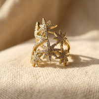 Elegant Vintage Geometric Gold Plated Ring