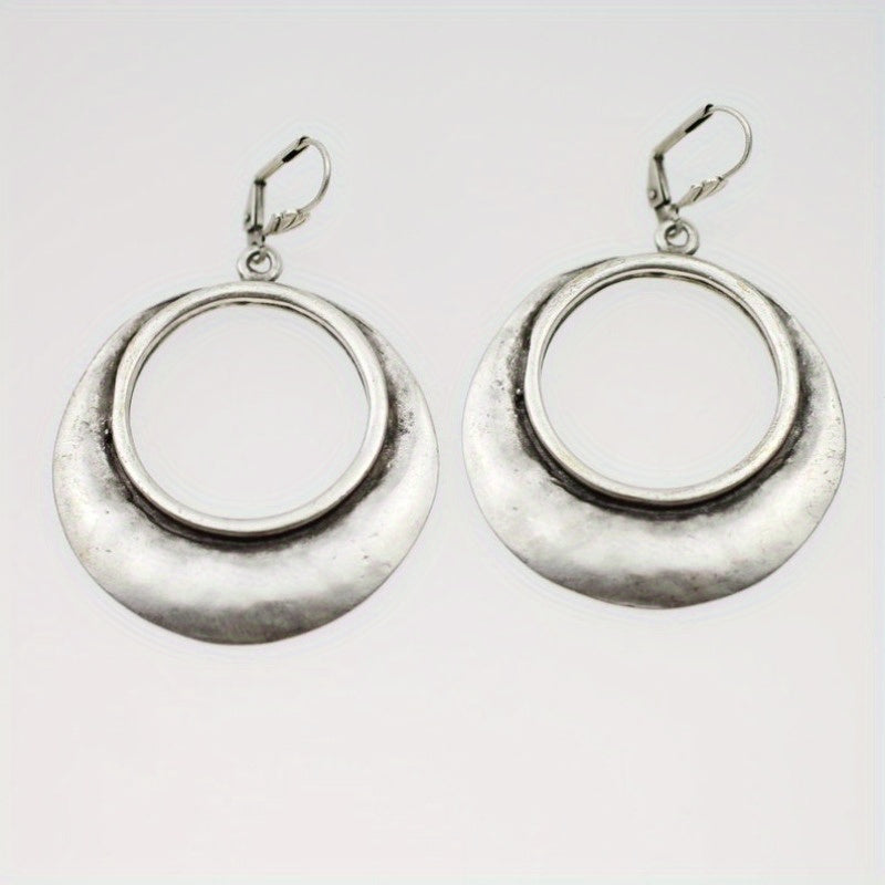 Bohemian Large Open Circle Tribal Style Hoop Earrings