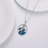 Poseidon Trident Ocean Wave Pendant Necklace