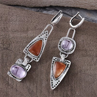 Elegant Rhinestone & Silver Plated Statement Earrings