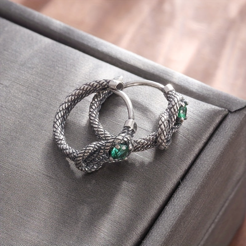 Vintage Style Green Cubic Zircon Earrings