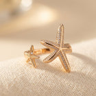 Elegant Beach 14K Gold-Plated Coastal Ring